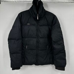 Columbia Women's Black Down Feathers Puffer Jacket Hooded Winter Warm Size Small